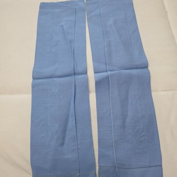 Vintage Blue Embroidered Duck Tea Towels– Set of 2, Handcrafted Linen, Farmhouse - Picture 3 of 5